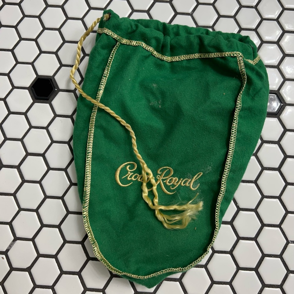 Bundle of 2 green Crown royal bags